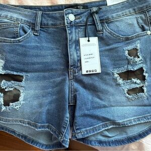 Med Blue Denim Shorts